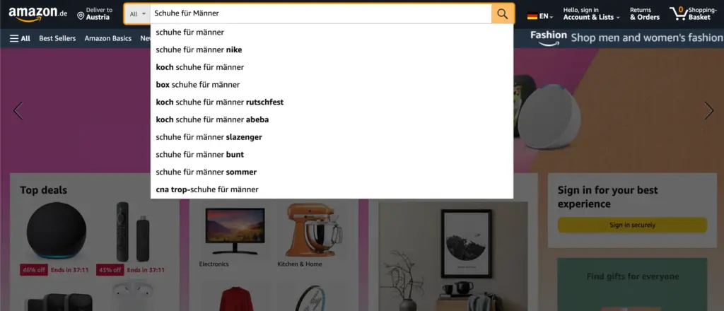 Amazons Auto Suggest
